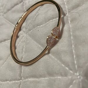 Kate Spade Rose Gold Bracelet with Heart Accents